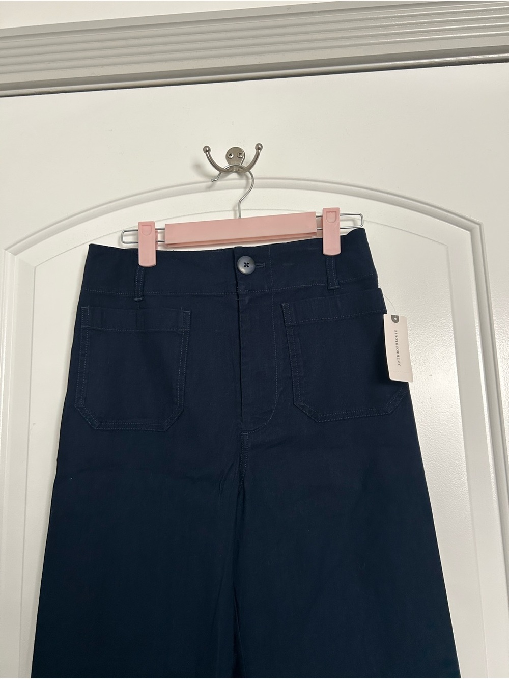 Anthropologie Maeve The Colette Ponte Crop Wide-Leg Pants Size 26 Tall NWT Boho - Picture 4 of 12